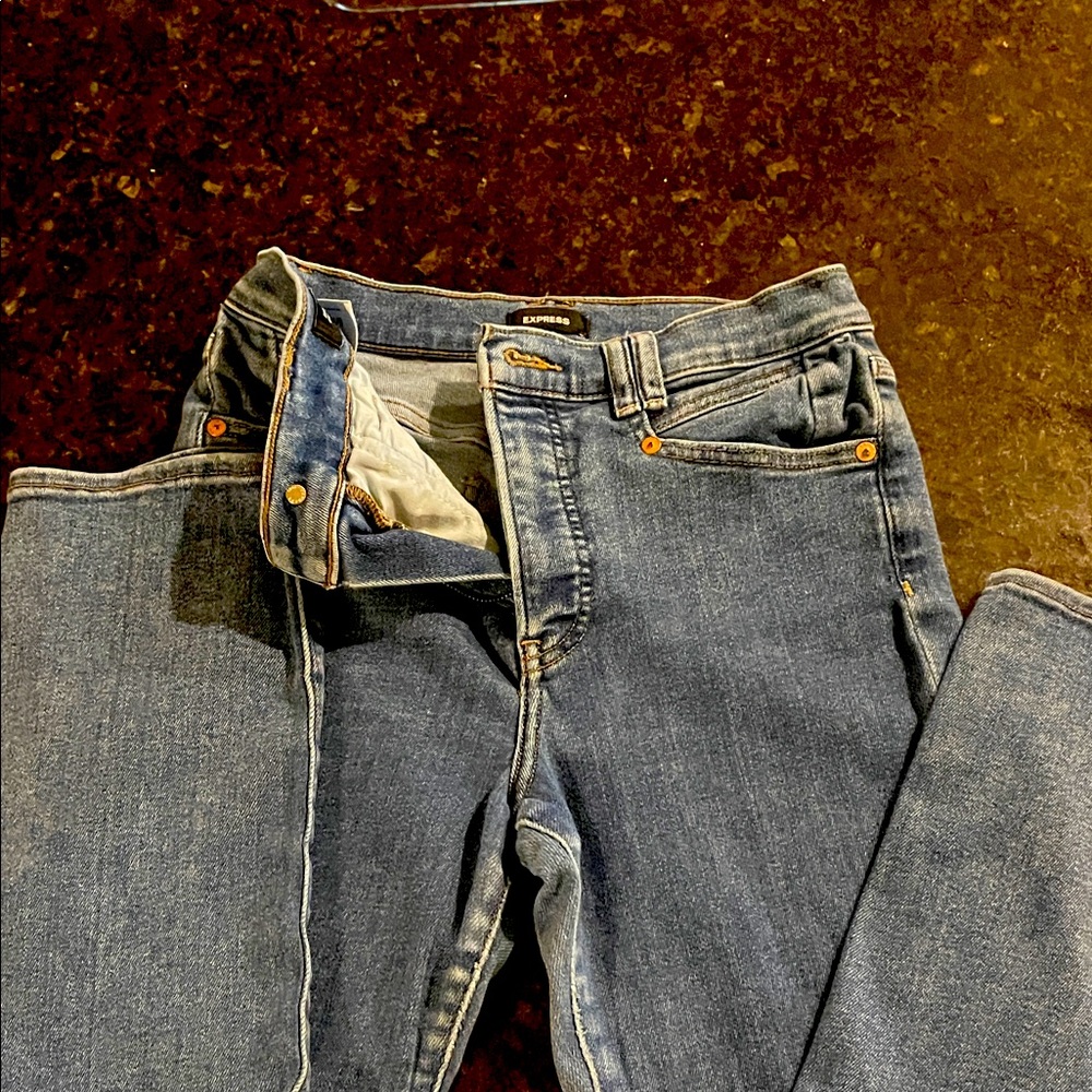 Express Women's Skinny Jeans - Blue